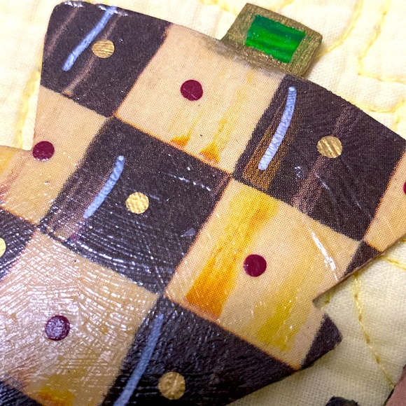 Set/4 TREE 🌲 ORNAMENTS— adorable; 🥰 checked—HANDPAINTED & decoupaged - Picture 3 of 5